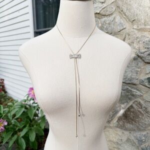 Les Bernard Rare 1970s Vintage Rhinestone Bow Bolero Necklace